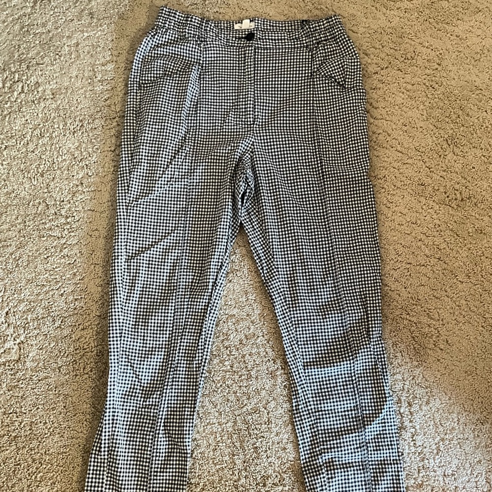 Urban Black and White Gingham High-Waisted Pants